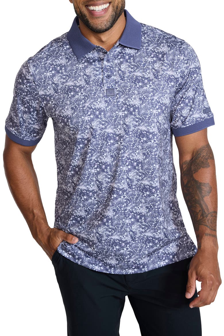 Ridge Performance Polo, Main, color, FLOWER MOVES ONLY - GRAYSTONE