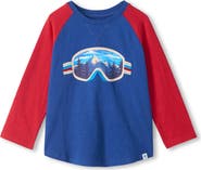Hatley Kids' Landscape Goggles Cotton Raglan Sleeve T-Shirt