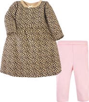 Hudson Baby Quilted Cotton Dress and Leggings