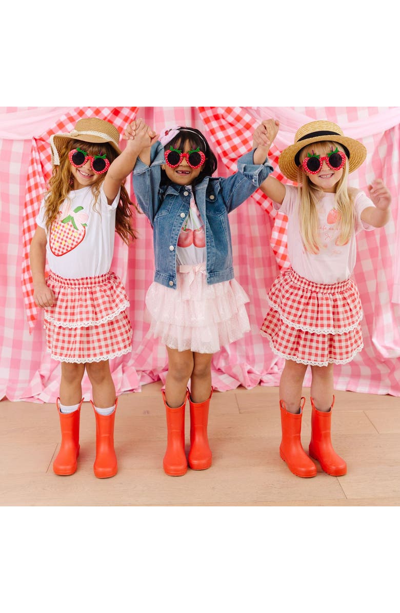 Sweet Wink Cherry Sequin Patch Denim Jacket, Alternate, color, Denim