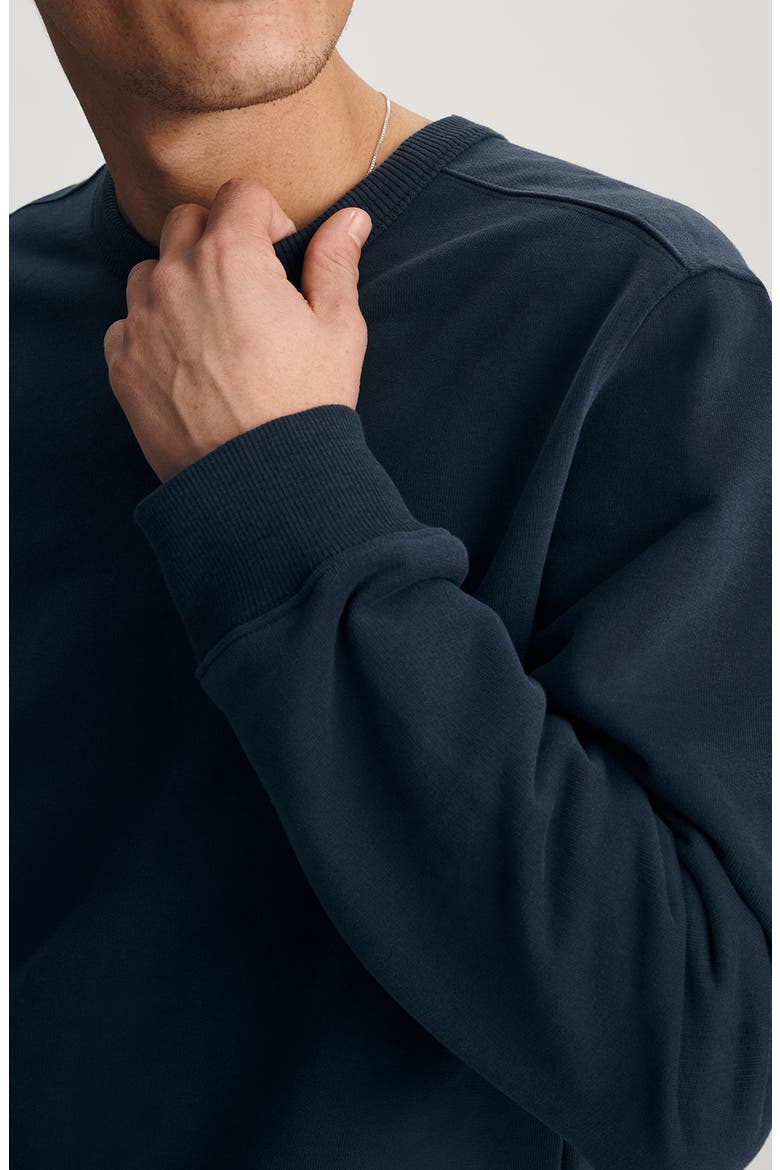 Crewneck Cotton Sweatshirt, Alternate, color, TOTAL ECLIPSE