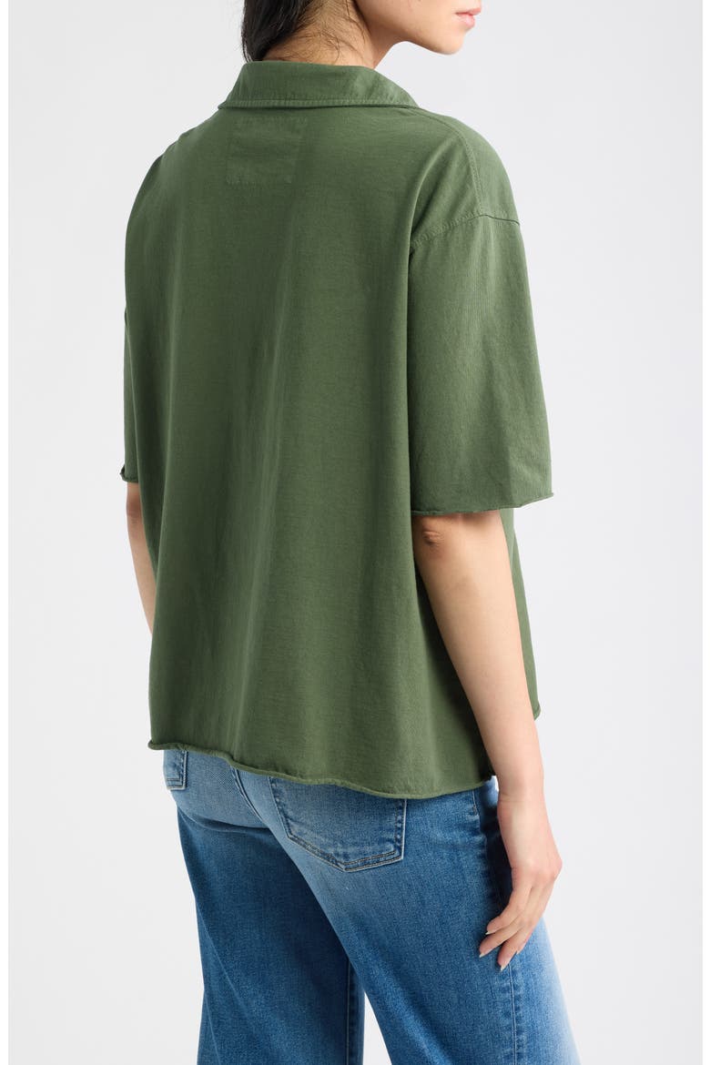 Patty Popover Henley Top, Alternate, color, NORI GREEN