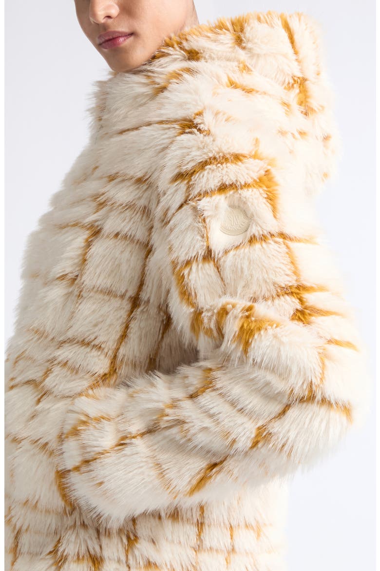 Pluvier Hooded Faux Fur Jacket, Alternate, color, WHITE