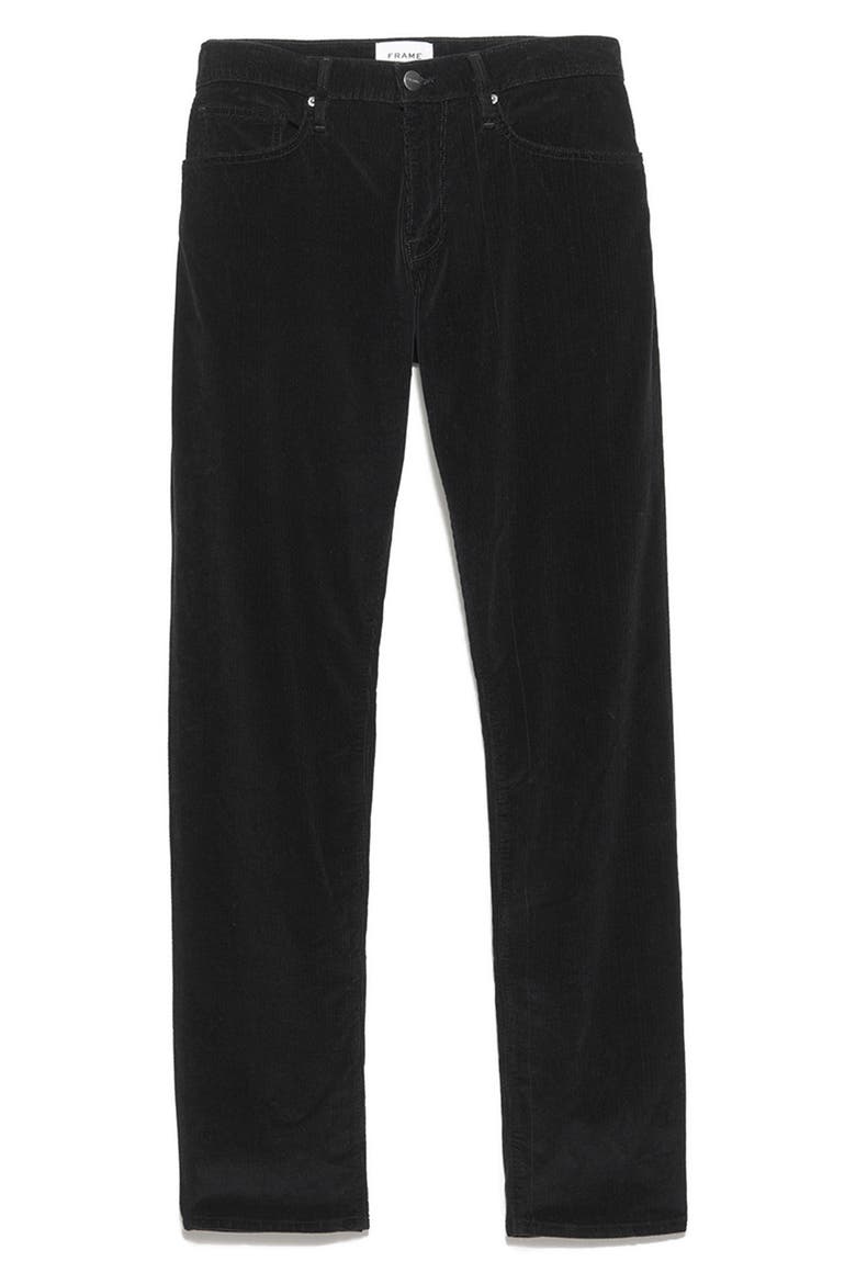 L'Homme Corduroy Slim Jeans, Alternate, color, NOIR