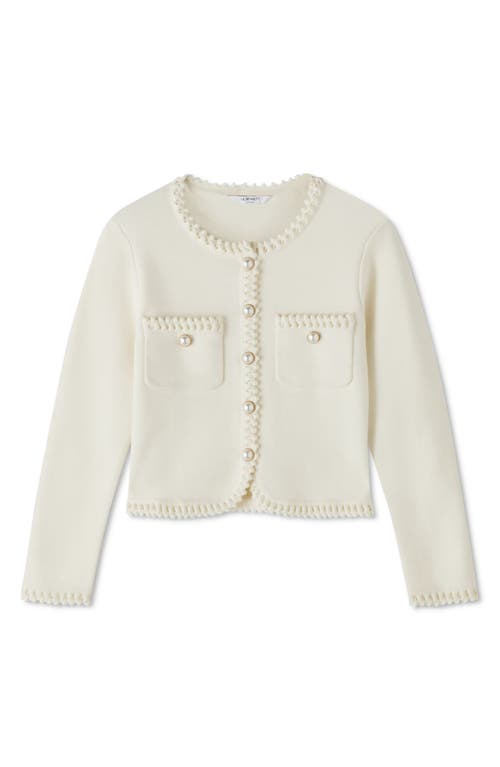 Lk Bennett Norah Knit Jacket In White