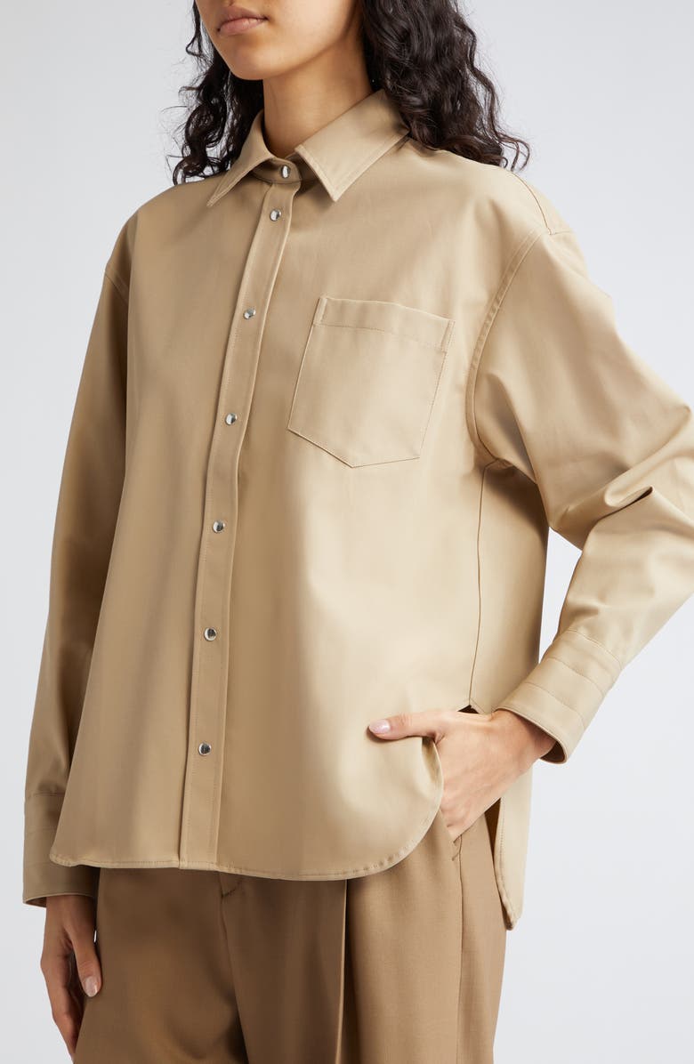 Maria McManus Oversize Organic Cotton Snap-Up Shirt, Alternate, color, 