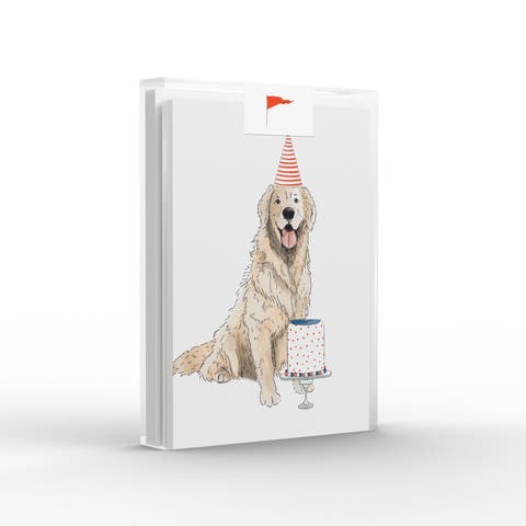 Golden Party Celebration/Birthday Greeting Card Pack (8 ct.)