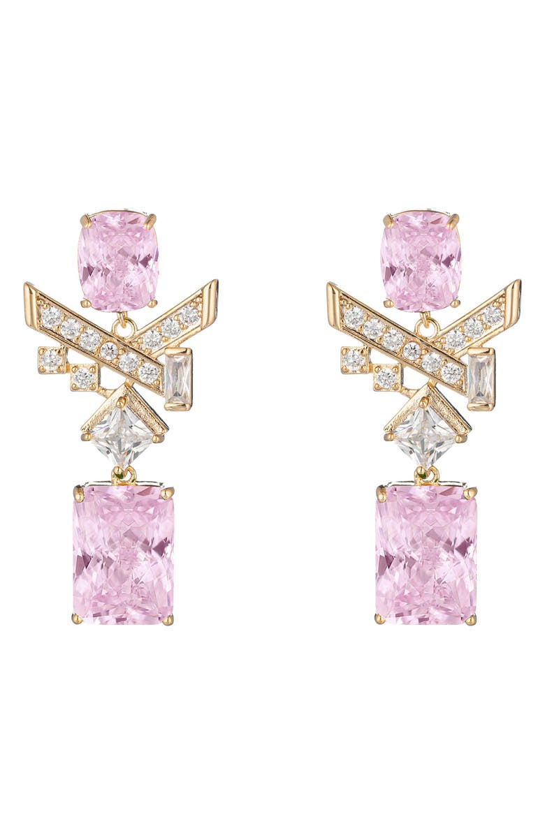 EYE CANDY LOS ANGELES Zola Cubic Zirconia Drop Earrings, Main, color,