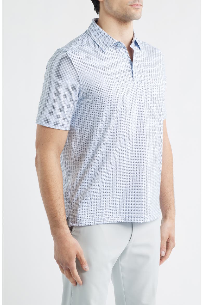 XC® Apex Performance Polo, Alternate, color, WHITE/ LIGHT BLUE DASH DOT