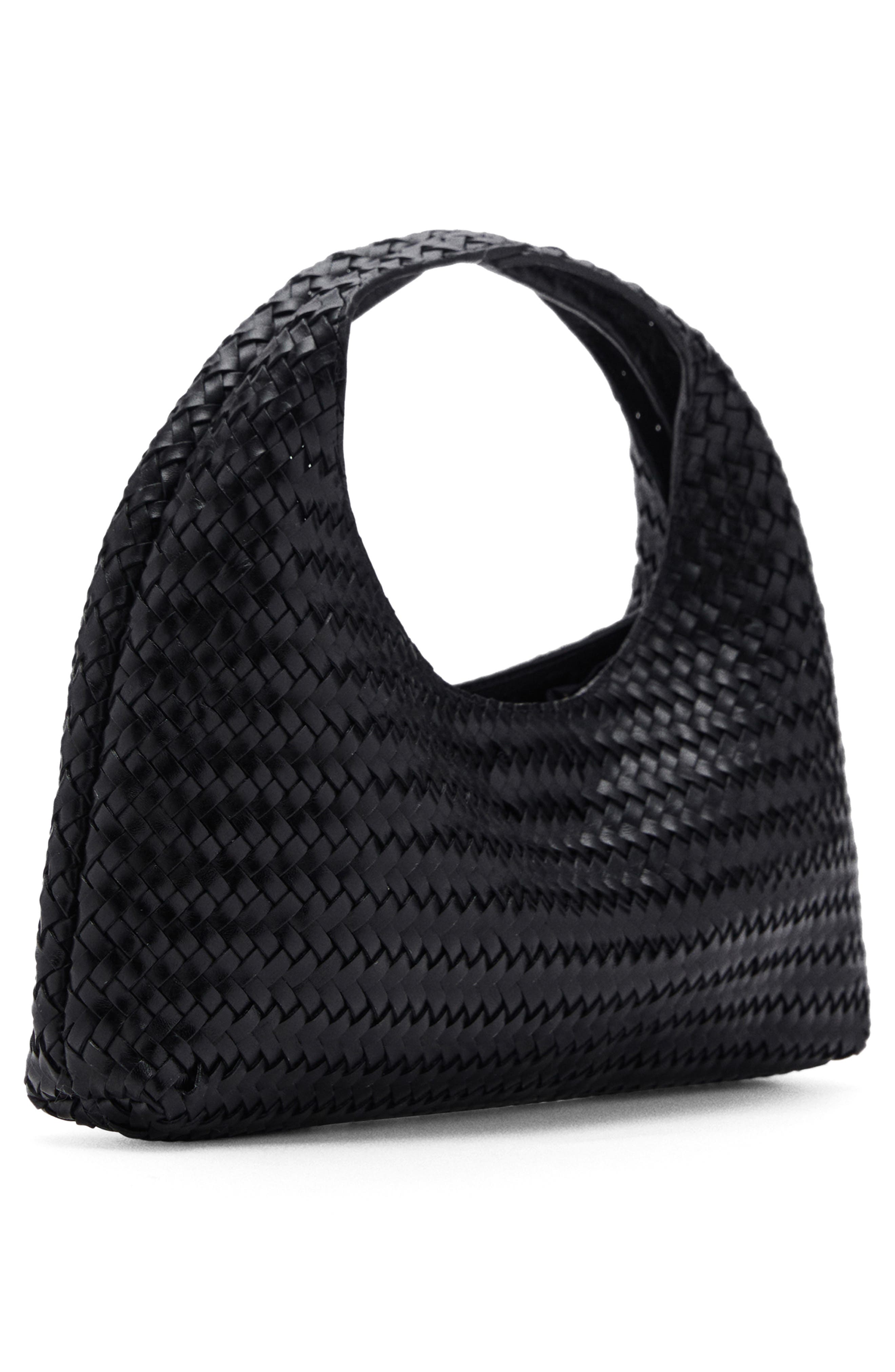 MANGO Braided Leather Top Handle Bag, Alternate, color, 