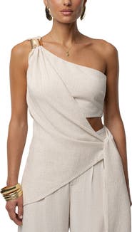 JLUXLABEL Palmera One Shoulder Top