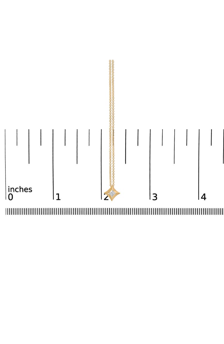 Haus of Brilliance 10K Gold 1/5 Cttw Bezel Set Princess Diamond Kite Shaped Solitaire Pendent Necklace, Alternate, color, Yellow
