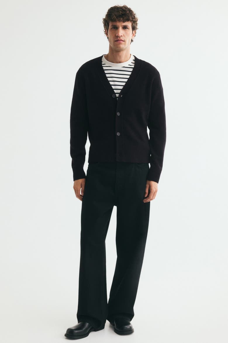 Regular-Fit Cardigan, Alternate, color, Black