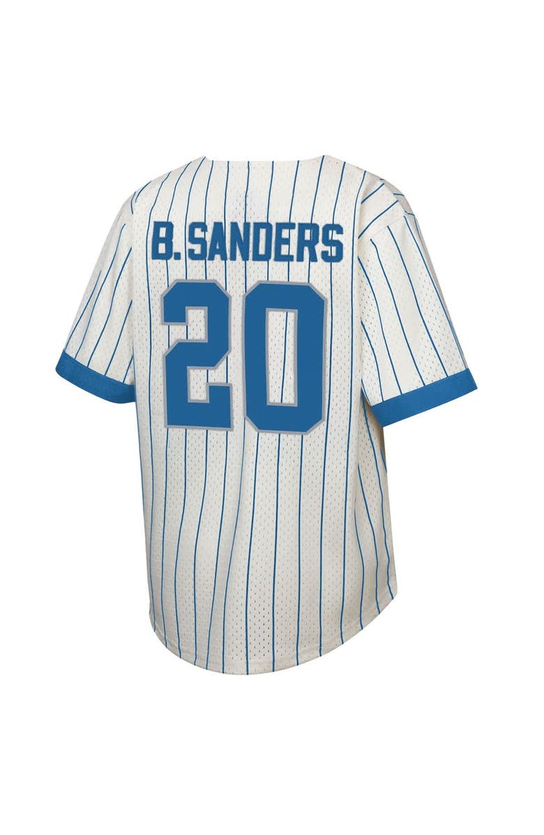 Mitchell & Ness Youth Mitchell & Ness Barry Sanders Cream Detroit Lions Retired Player Name & Number Baseball Jersey, Alternate, color, Cream