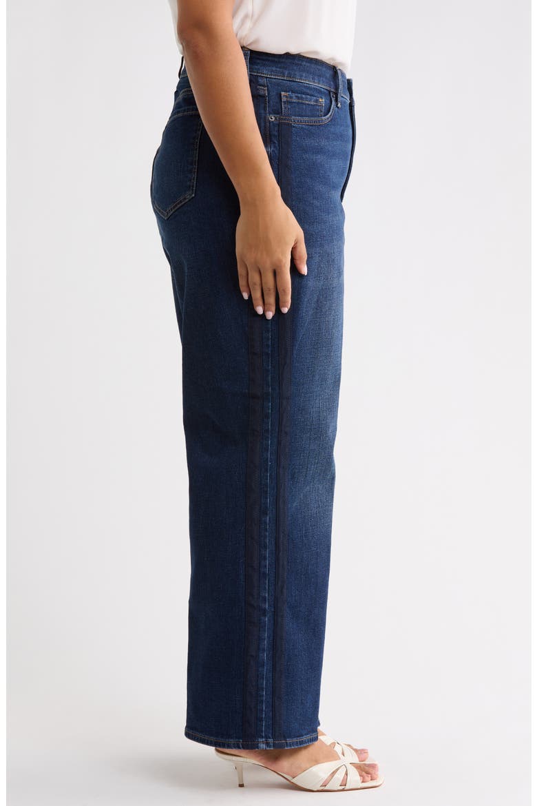 Teresa Tuxedo Stripe Wide Leg Jeans, Alternate, color, SKYLARK