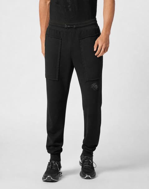 Destroyed Jogging Pants Raw Edge Men