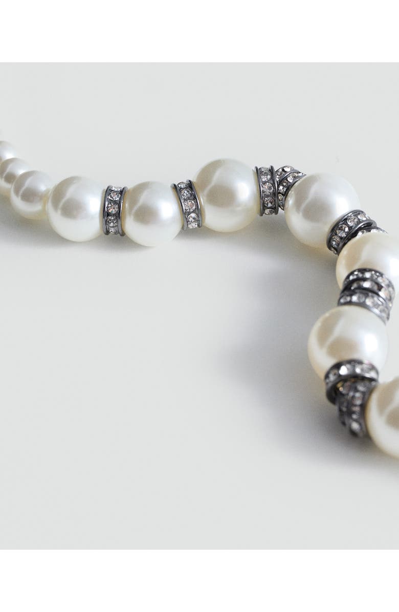 MANGO Mixed Faux Pearl & Crystal Necklace, Alternate, color, 