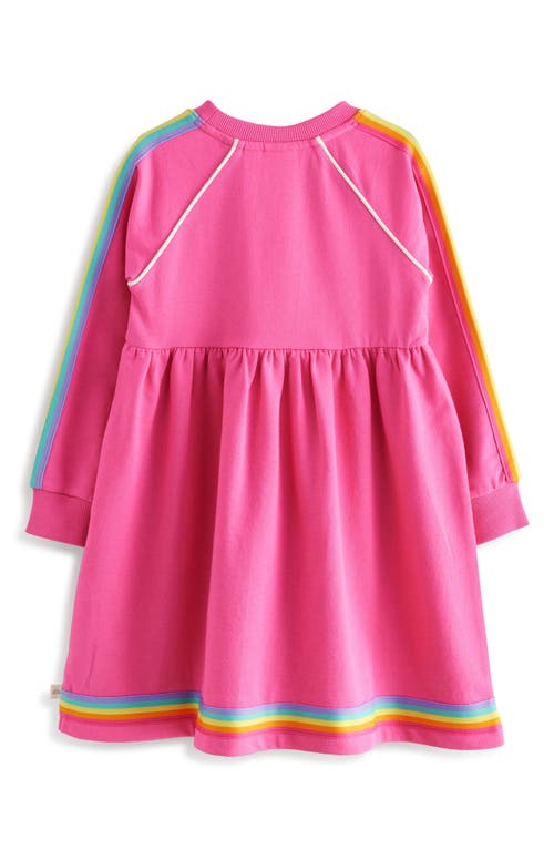 LITTLE BIRD LITTLE BIRD KIDS' RAINBOW STRIPE LONG SLEEVE COTTON SWEATSHIRT DRESS 