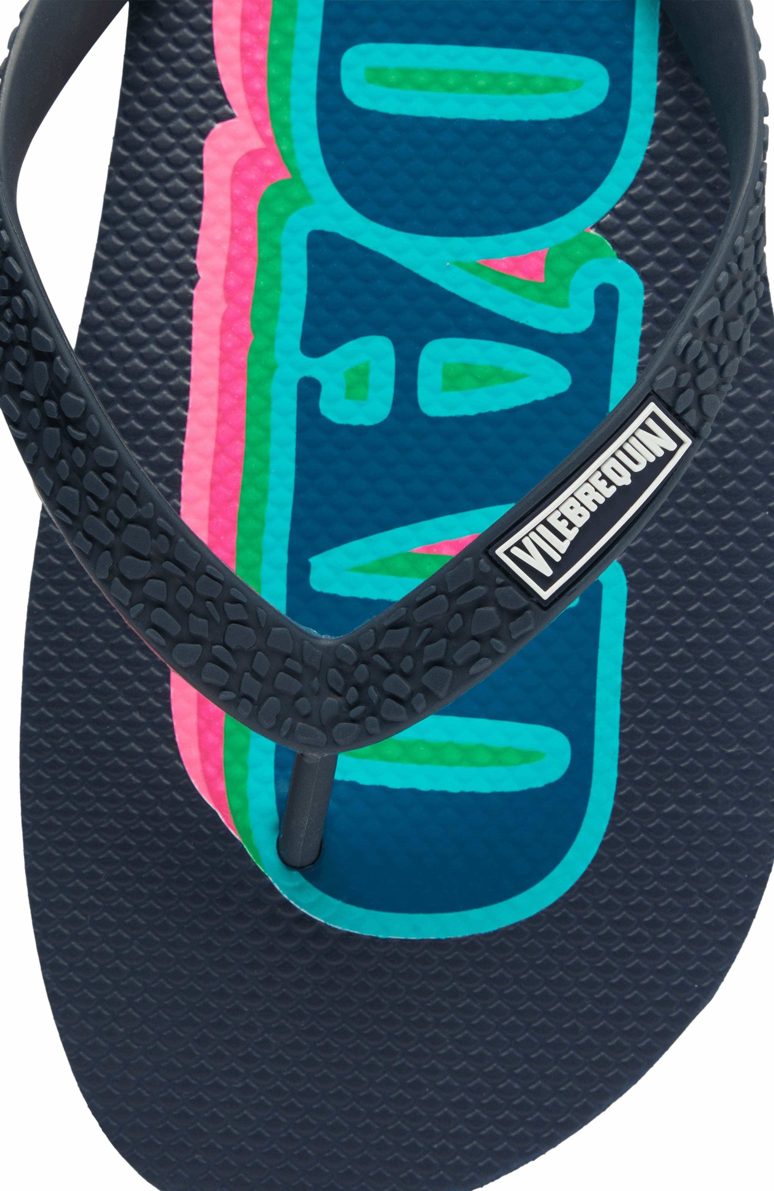 Vilebrequin Men's Dad and Son Flip Flops, Alternate, color, Bleu Marine