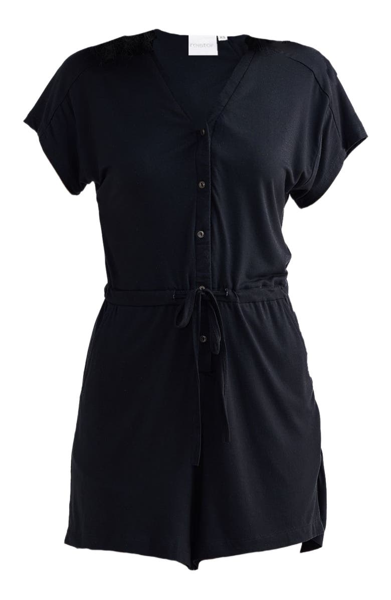 Reistor V neck Drawstring Knit Romper, Alternate, color,