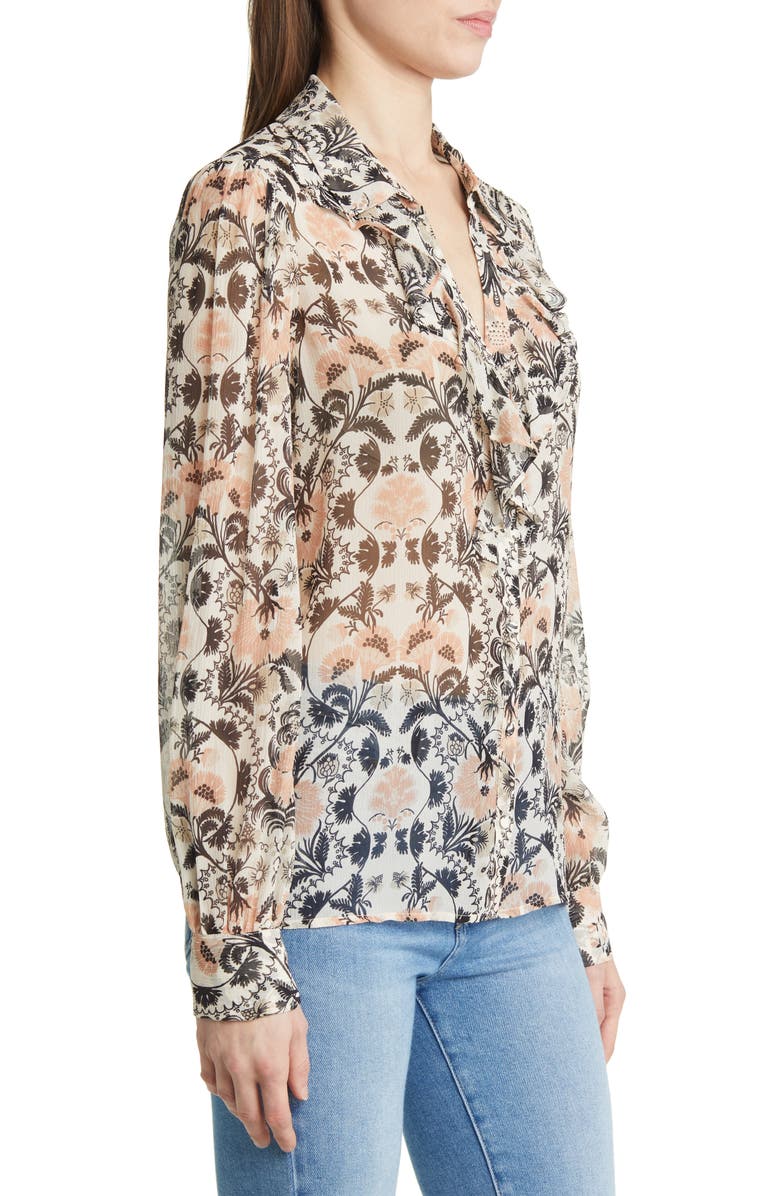 PAIGE Jodelle Floral Silk Blouse, Alternate, color,