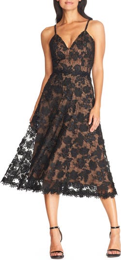 Dress the Population Tahani Floral Embroidered Fit & Flare Dress the Population Tahani Floral Embroidered Fit & Flare