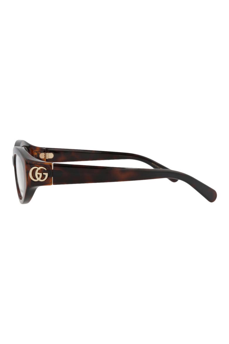 51mm Cat Eye Optical Glasses, Alternate, color, HAVANA HAVANA TRANSPARENT