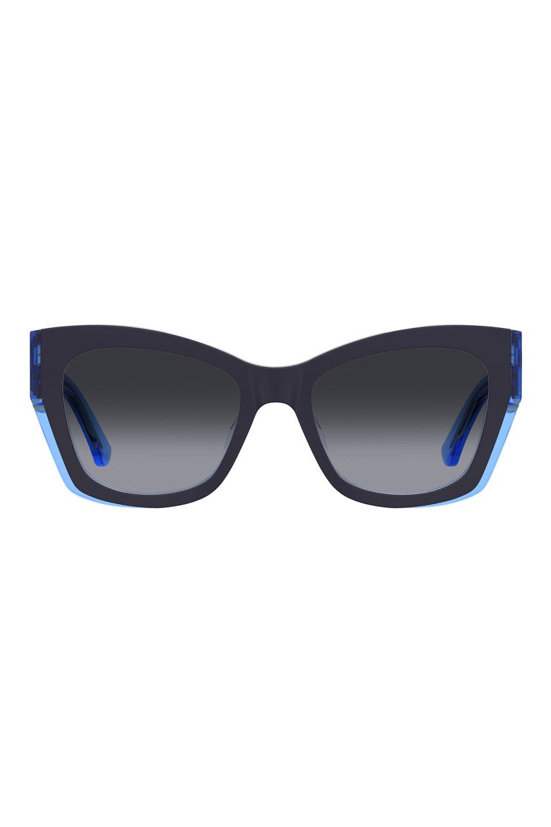 jayda 53mm gradient cat eye sunglasses, Main, color, BLUE/ DARK GREY SF