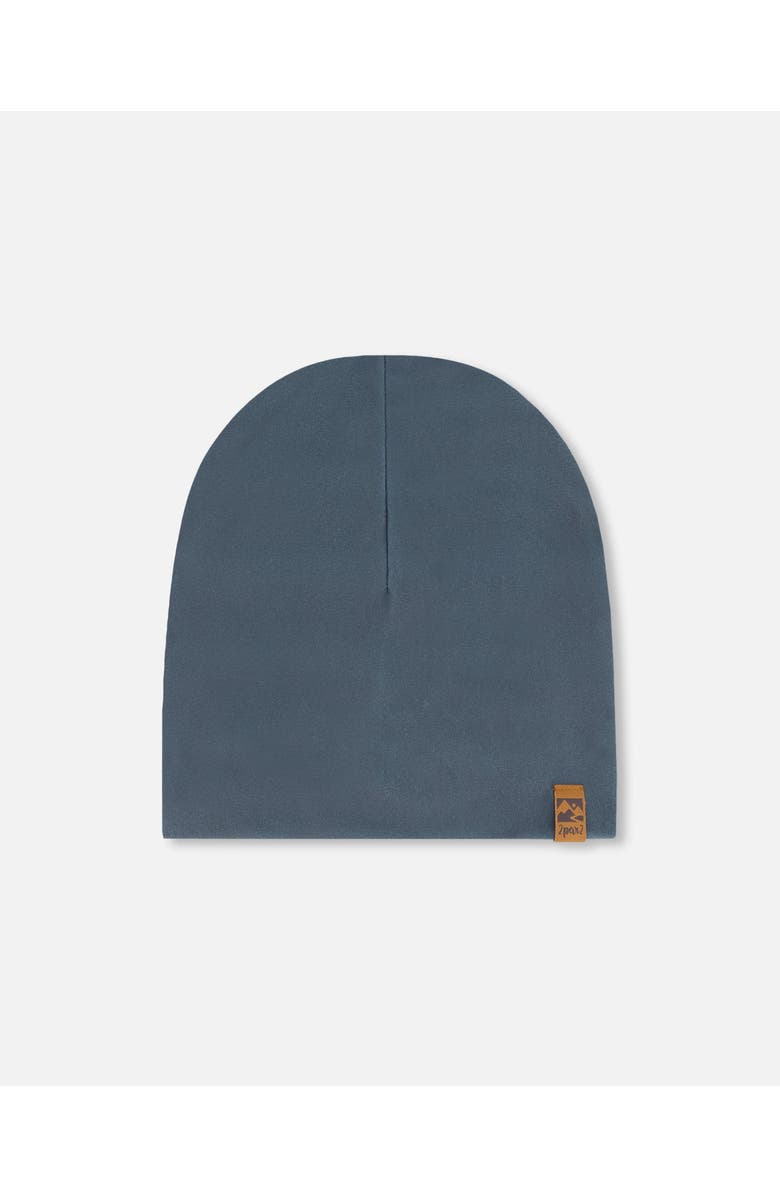 Deux par Deux Kids Unisex Solid Beanie Hat Dark Gray, Main, color, 