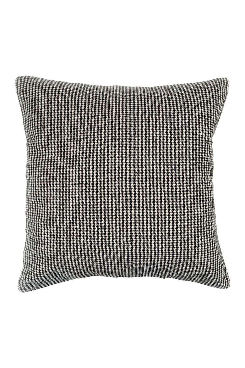 Houndstooth Woven Pillow - Cover, Main, color, Black and White