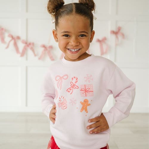 Sweet Wink Christmas Fun Sweatshirt In Pink