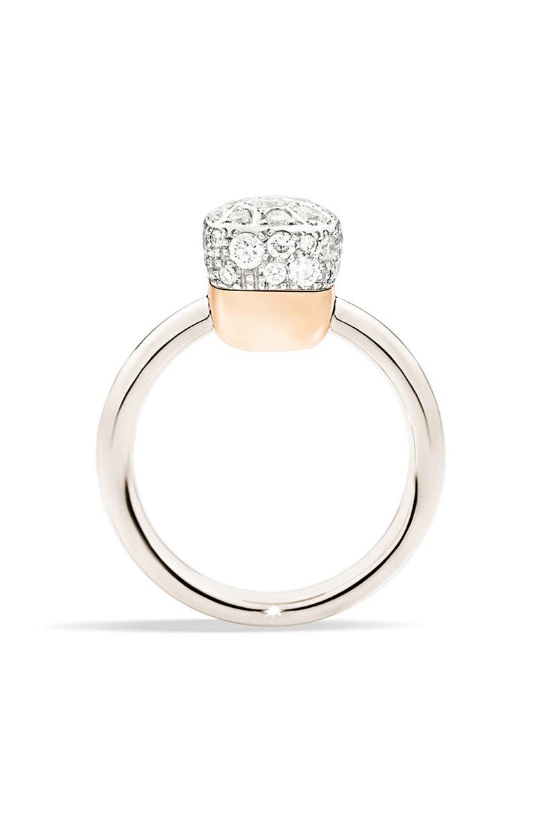 Pomellato Nudo Petit Diamond Ring, Alternate, color, White Gold / Rose Gold