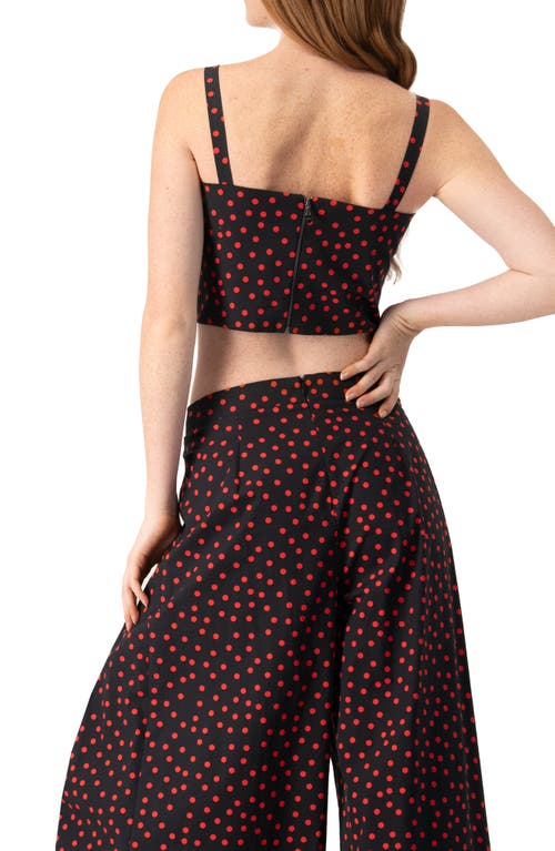 Ivonne Polka Dot Bustier In Black