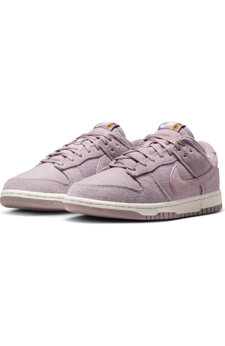 Nike Dunk Low Basketball Sneaker, Main, color, Light Violet Ore/ Sail/ Gold