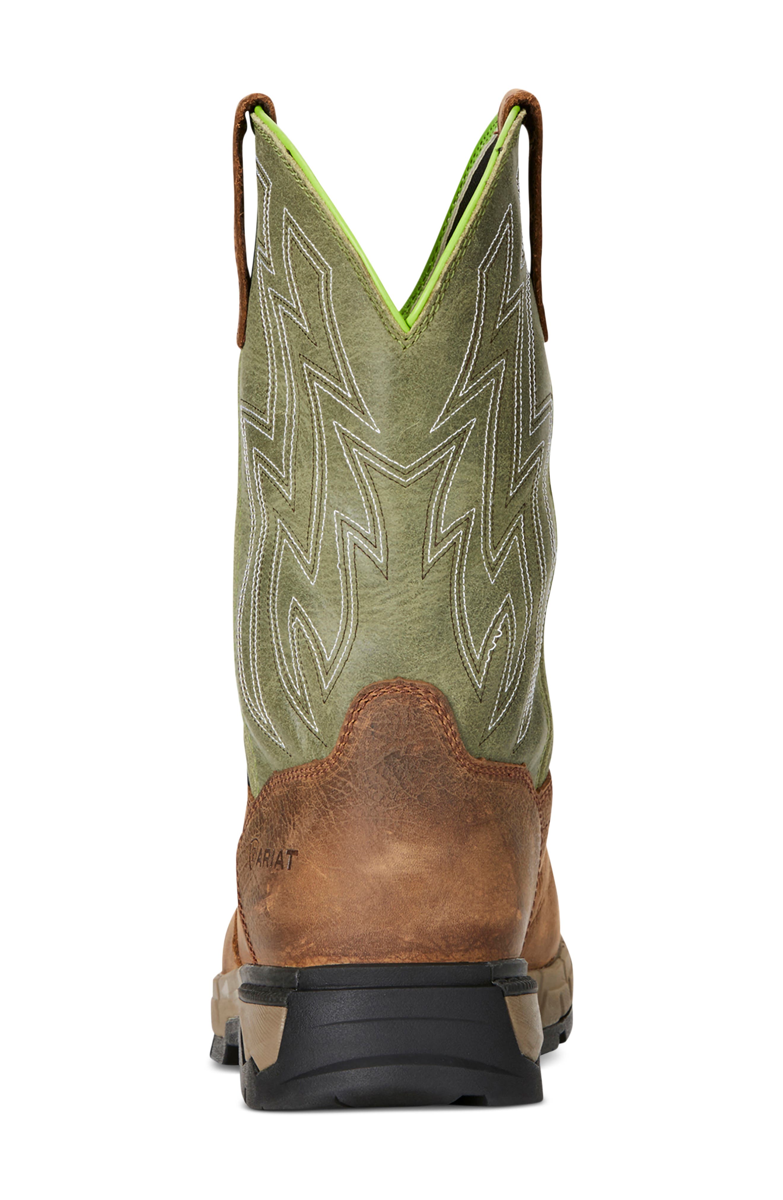 Rebar Flex Waterproof Western Boot, Alternate, color, BROWN