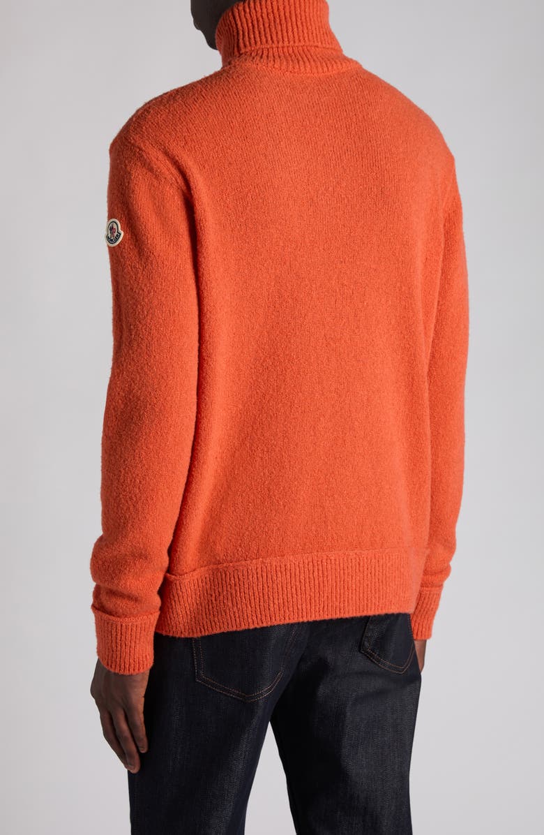 Moncler Virgin Wool Blend Tuirtlenenck Sweater, Alternate, color, Summer Fig