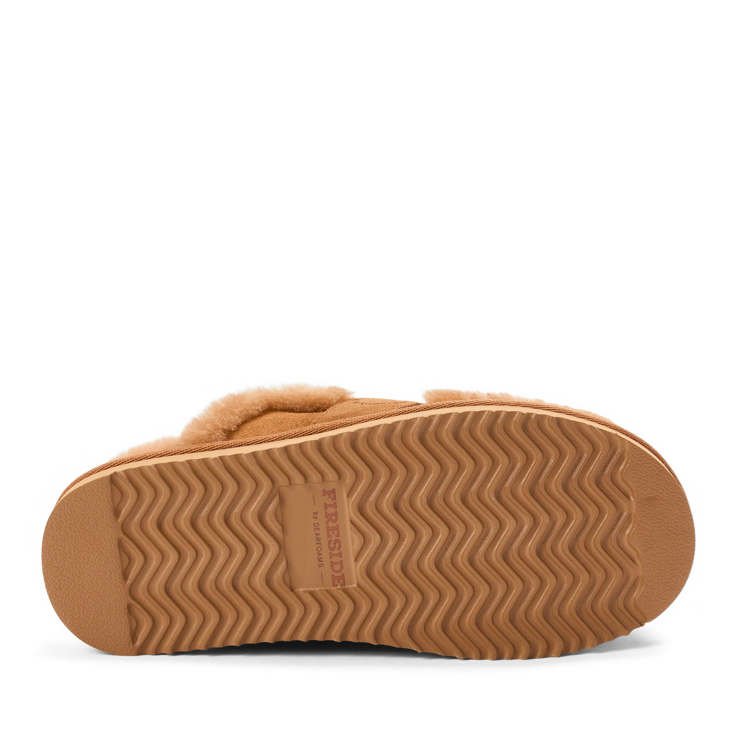 DEARFOAMS Fireside Richmond Genuine Shearling Scuff Slipper, Alternate, color, Chestnut