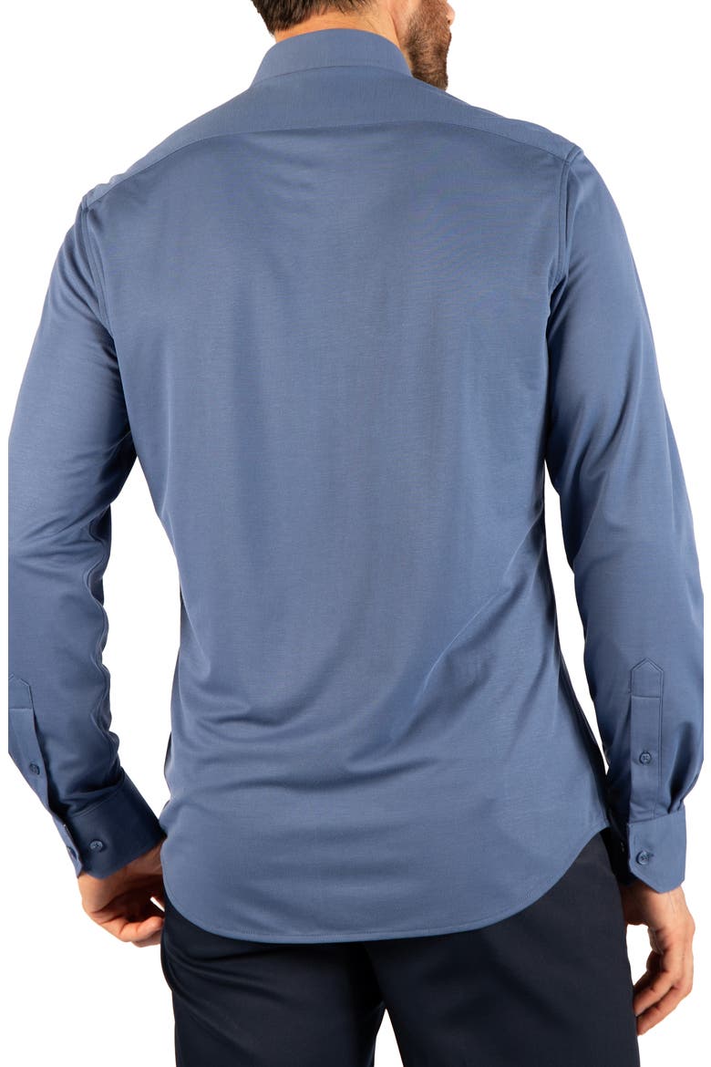 Regular Fit Long Sleeve Knit Performance Shirt, Alternate, color, SLATE