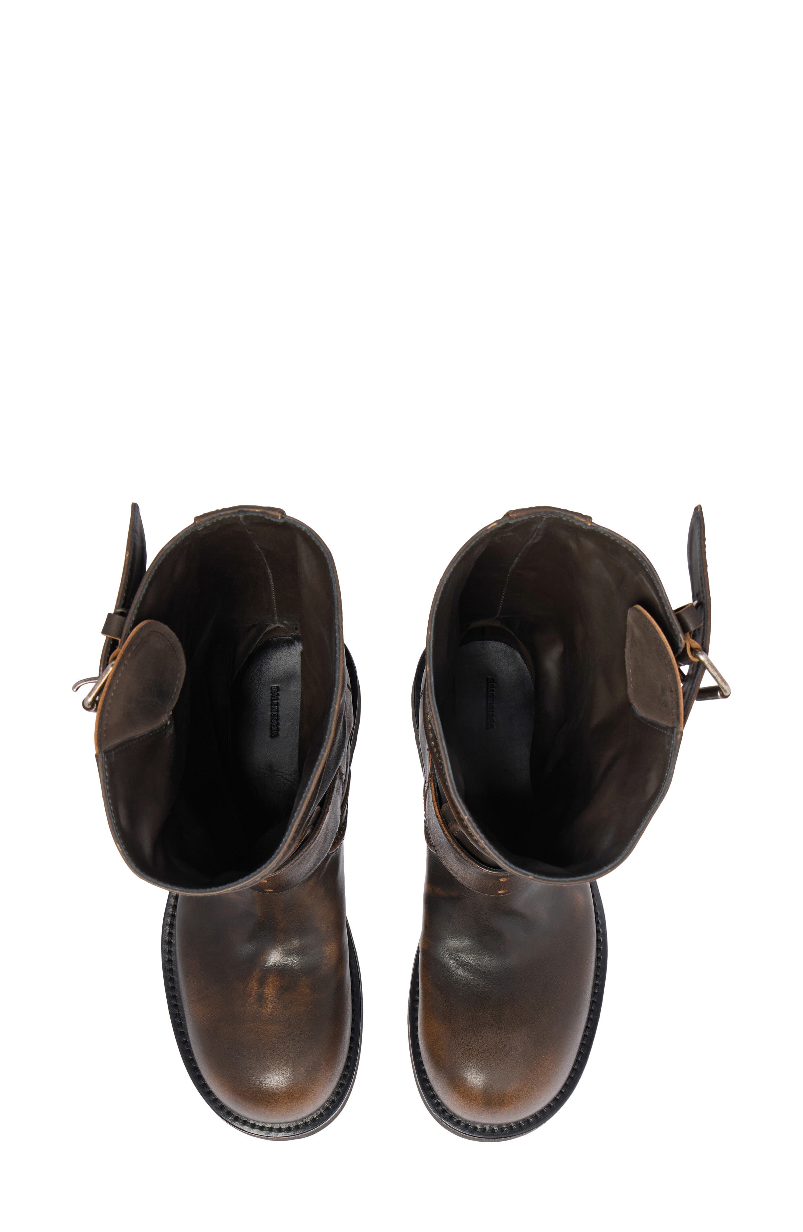 Balenciaga Venom Boot, Alternate, color, Brown/ Silver