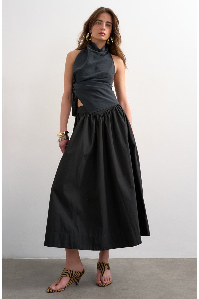 Saloon Maxi Skirt, Main, color, BLACK