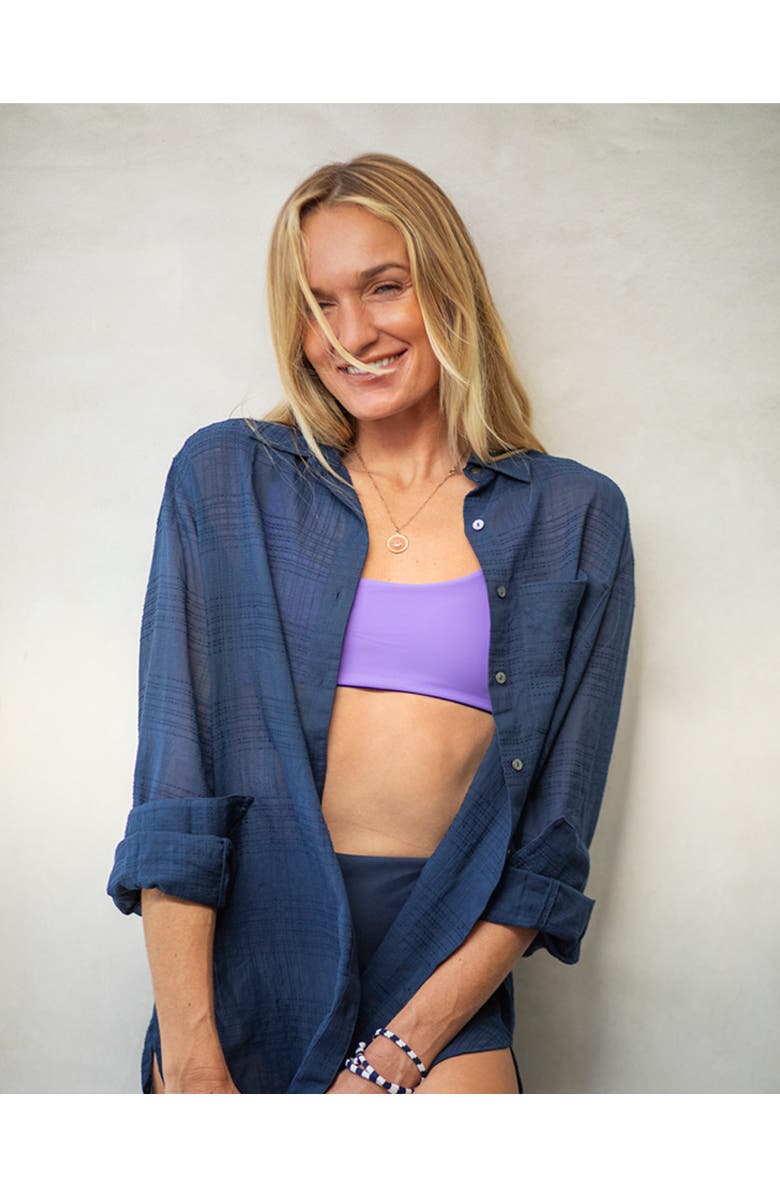 Carve Designs Taylor Textured Tunic, Alternate, color, Navy