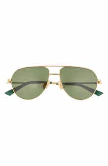 Bottega Veneta 57mm Aviator Sunglasses