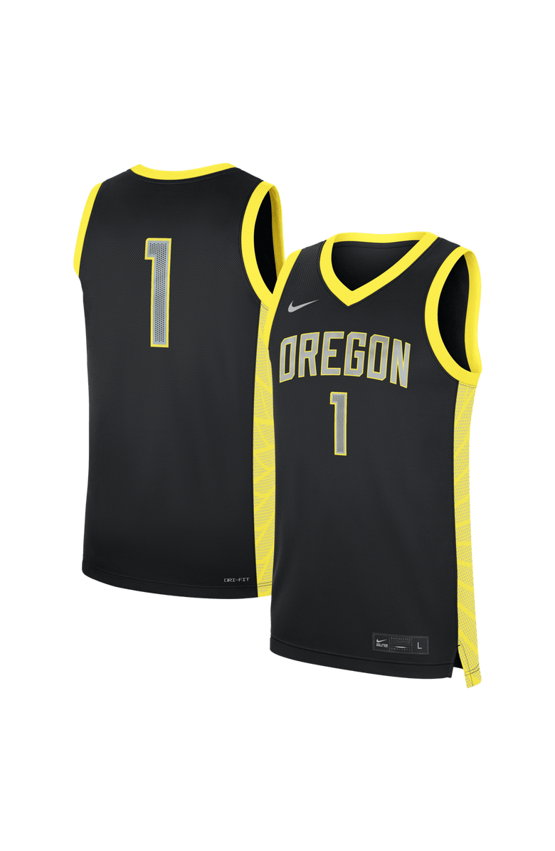 Nike Men's Nike Black Oregon Ducks #1 Alternate Replica Basketball Jersey, Main, color, Black