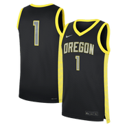 Nike Men's Nike Black Oregon Ducks #1 Alternate Replica Basketball Jersey