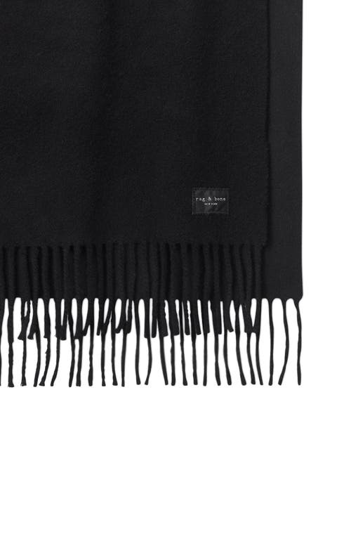Rag & Bone Addison Recycled Wool Scarf In Black