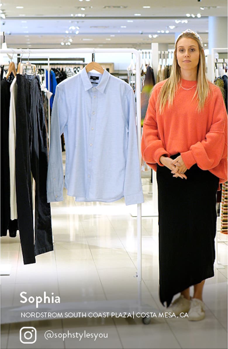 Solid Stretch Button-Up Shirt, sales video thumbnail