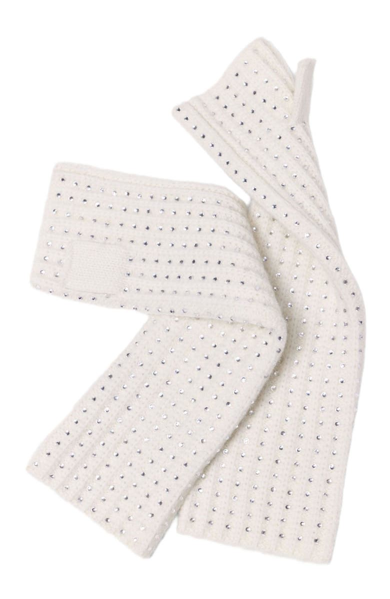 maje Wool and rhinestone mittens, Alternate, color, Ecru