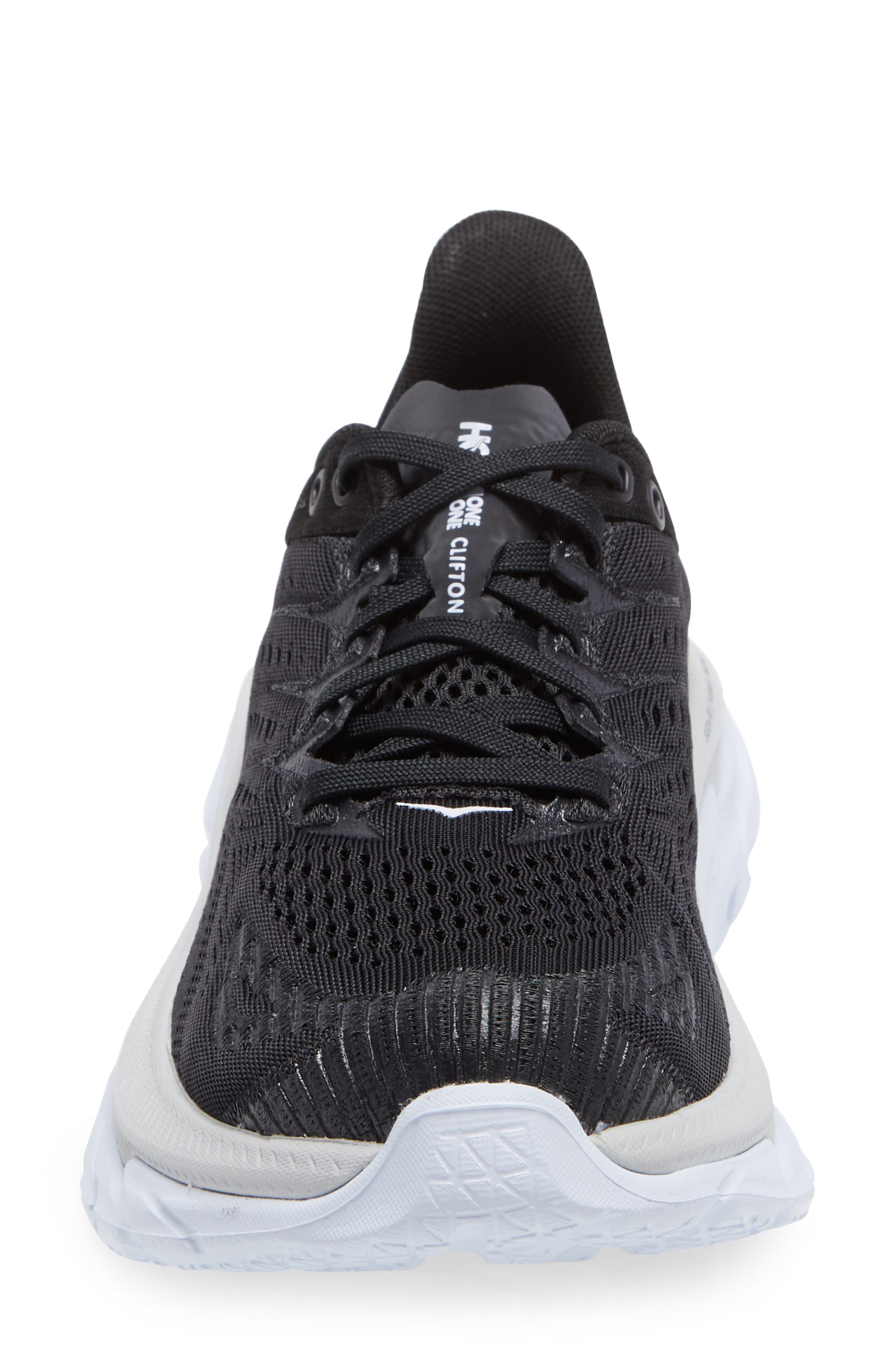 Clifton Edge Running Shoe, Alternate, color, BLACK / WHITE