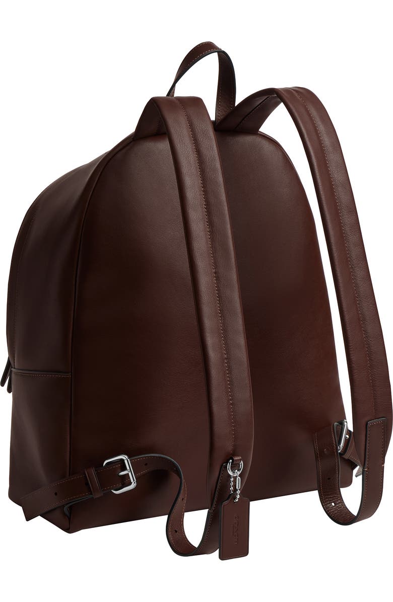 COACH Ridgewood Leather Backpack, Alternate, color, Maple