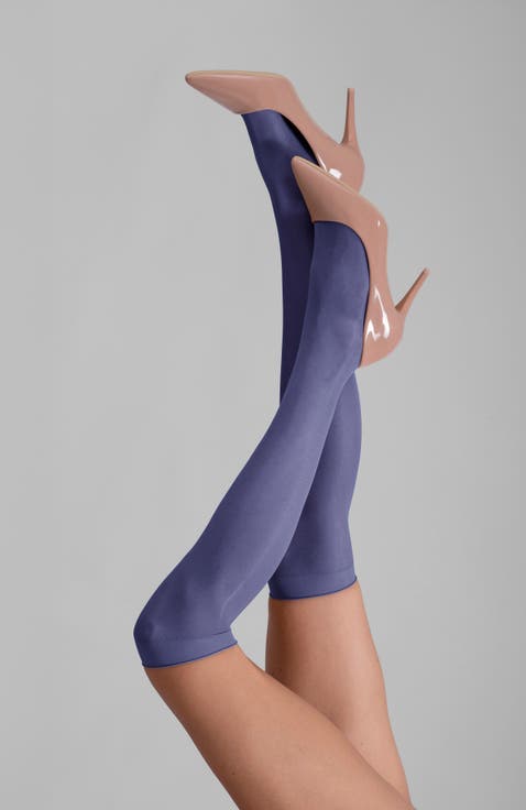 2-Pack Lustrous Silky Sheer Knee-High Socks